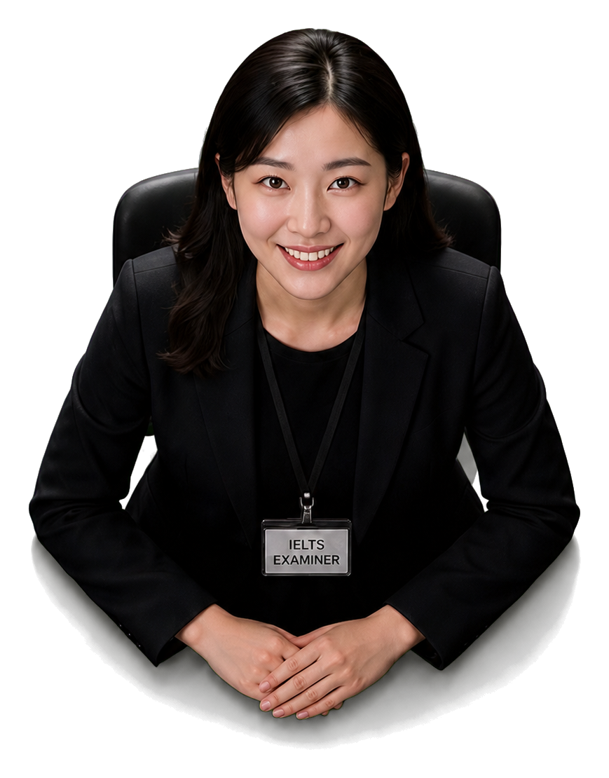 坐在椅子上的雅思考官